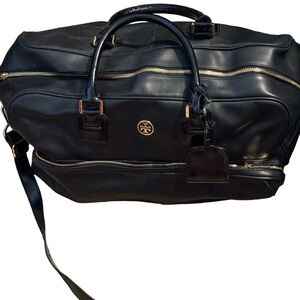 Tory Burch Black Leather Travel Bag